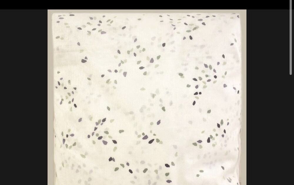 Yves Delorme Paris Saito Organic Cotton KING Fitted Sheet White Multi